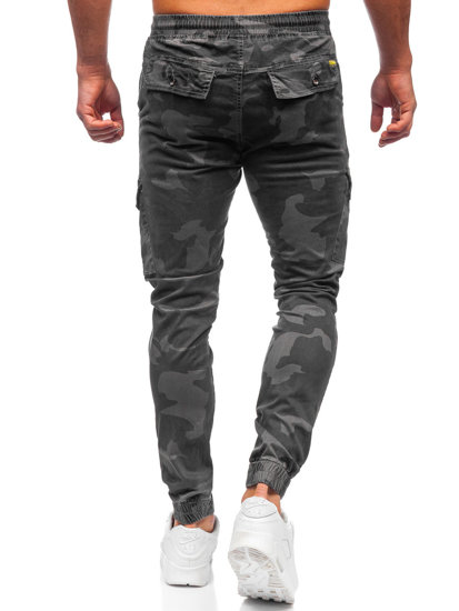 Сірі чоловічі штани джоггери-карго Bolf R8601