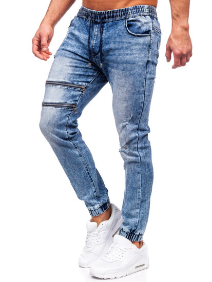 Темно-сині чоловічі джинсові джоггери Bolf MP0095BS