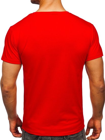 Червона чоловіча футболка з принтом Bolf Y70015