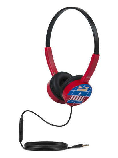 Червоні провідні навушники-вкладиші з мікрофоном Капітан Америка для дітей W15KA