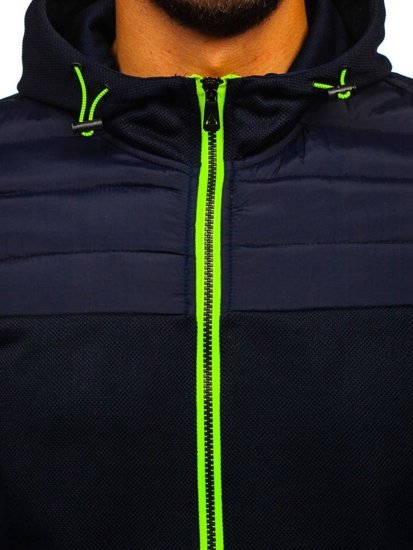 Чоловіча демісезонна спортивна куртка темно-синя KS1881