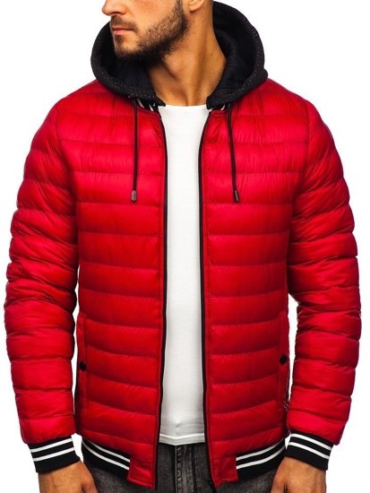 Чоловіча демісезонна червона куртка Bolf 5331
