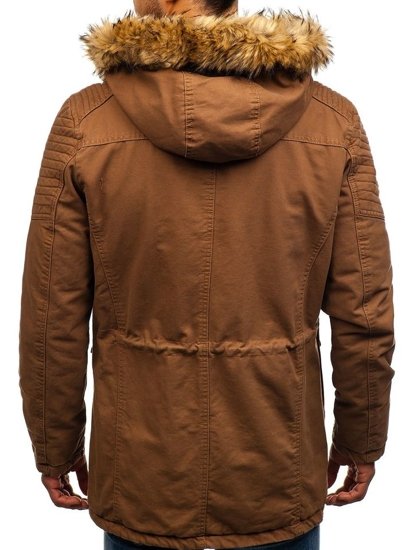 Чоловіча зимова куртка парка коричнева Bolf 5810