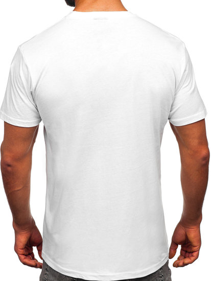 Чоловіча футболка без принта біла Bolf 14291