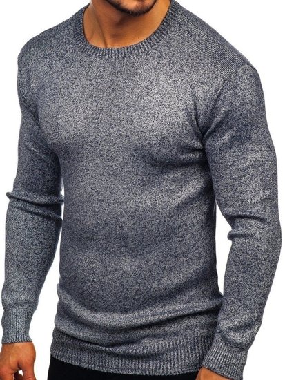 Чоловічий светр темно-синій Bolf 8529