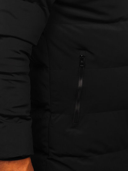Чорна чоловіча зимова стьобана куртка Bolf 51M2203