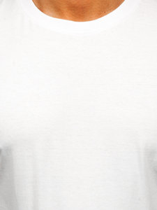 Біла чоловіча футболка без принта Bolf 192397