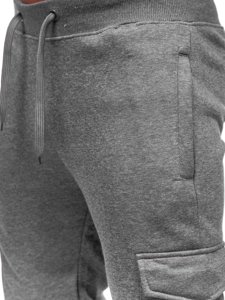 Графітові чоловічі штани джоггери-карго Bolf JX326
