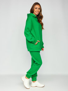 Зелений утеплений жіночий спортивний костюм Bolf VE24