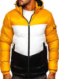 Кемел чорна чоловіча стьобана зимова куртка Bolf 6593