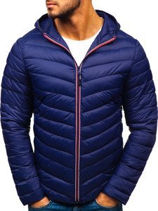 Куртка чоловіча демісезонна спортивна темно-синя Bolf LY1016