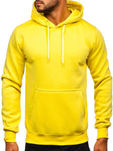 Світло-жовтий чоловічий спортивний костюм з толстовкою з капюшоном Bolf D002-33