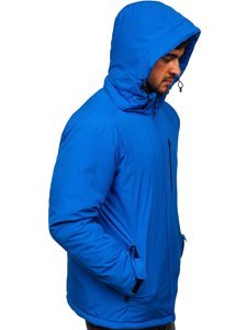 Синя чоловіча зимова спортивна куртка Bolf HH011