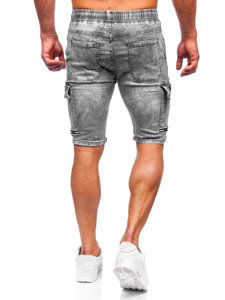 Сірі чоловічі джинсові шорти-карго Bolf TF198