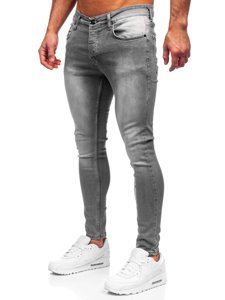 Сірі чоловічі джинсові штани slim fit Bolf R926