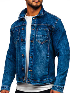 Темно-синя джинсова куртка чоловіча Bolf RC85147W1