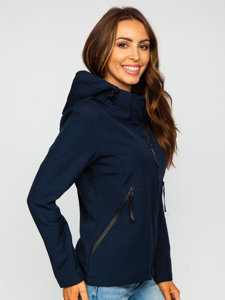Темно-синя жіноча демісезонна куртка softshell Bolf HD183