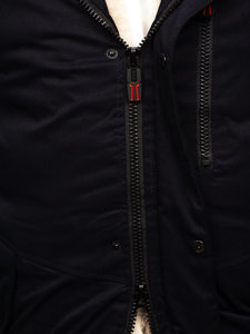 Темно-синя куртка чоловіча зимова парка Bolf 2M39