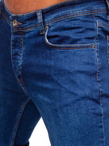 Темно-сині чоловічі джинсові штани slim fit Bolf R921