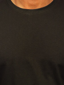 Хакі чоловіча футболка без принта Bolf 192397