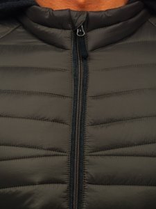Чоловіча демісезонна спортивна куртка хакі Bolf AB031