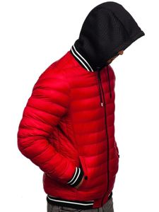 Чоловіча демісезонна червона куртка Bolf 5331