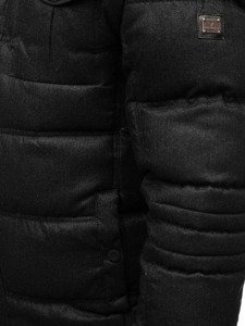 Чоловіча зимова спортивна куртка чорна Bolf AB104