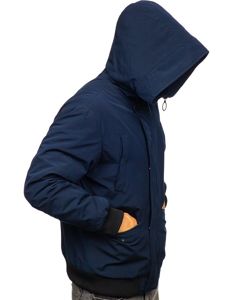 Чоловіча зимова темно-синя куртка Bolf 2019005