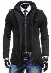 Чоловіче пальто чорне Bolf 8853C