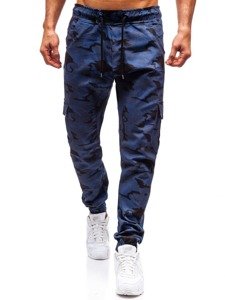 Чоловічі штани джогери карго сині Bolf 0404