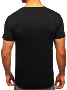 Чорна чоловіча футболка з принтом Bolf Y70011
