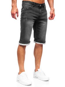 Чорні чоловічі джинсові шорти Bolf K15004-2