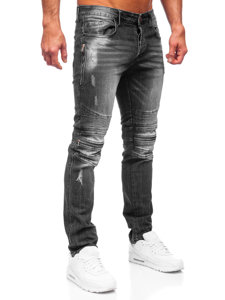 Чорні чоловічі джинсові штани regular fit Bolf MP007N
