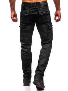 Чорні чоловічі штани-карго з поясом Bolf 2096