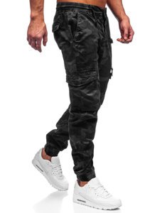 Чорні штани джоггери карго чоловічі Bolf CT6026S0